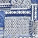 Alfred Dunner Women's Beaded Split Neck Patchwork Top Size S Denim