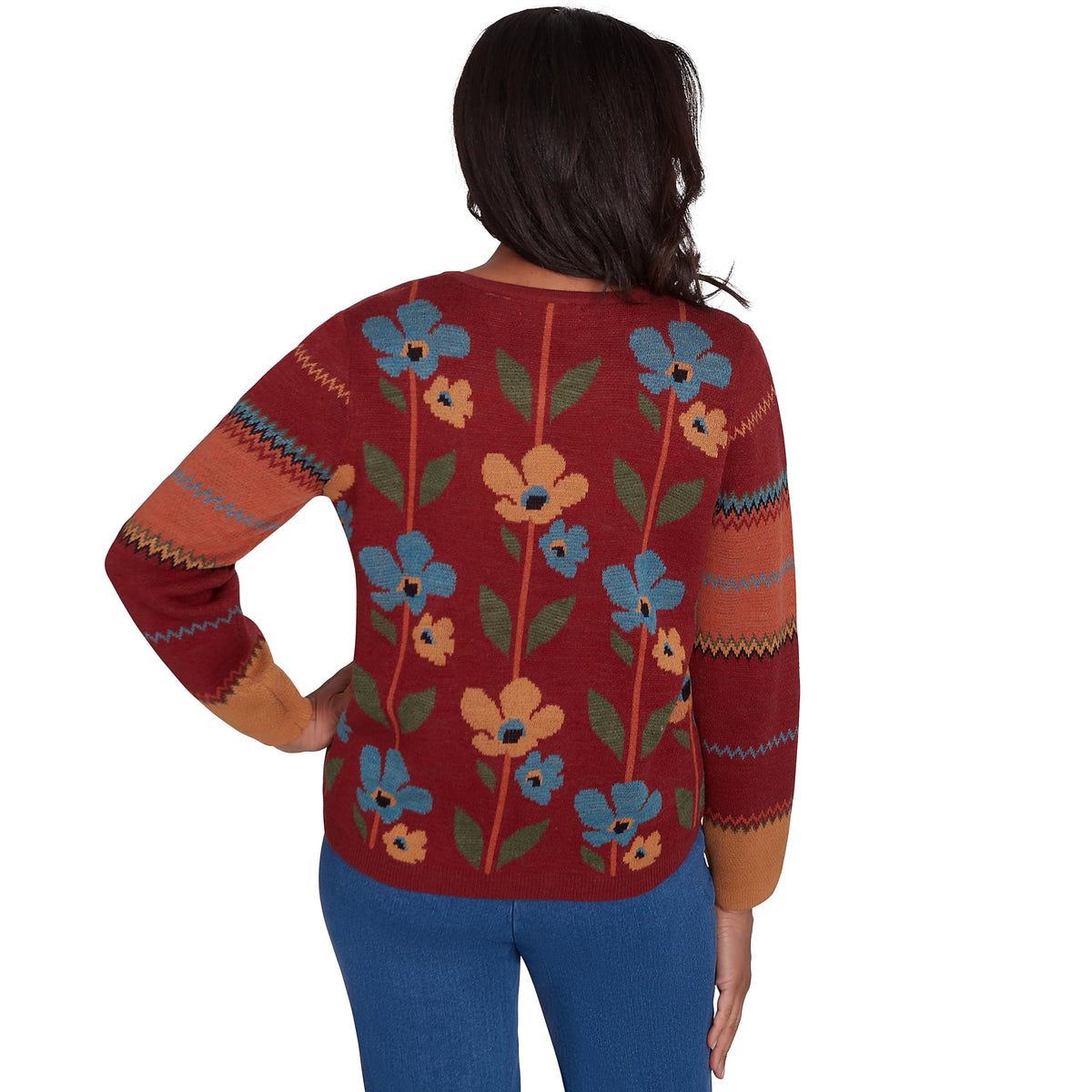Alfred Dunner Harvest Moon Sweater (US, Alpha, Large, Regular, Petite, Natural/Multi)
