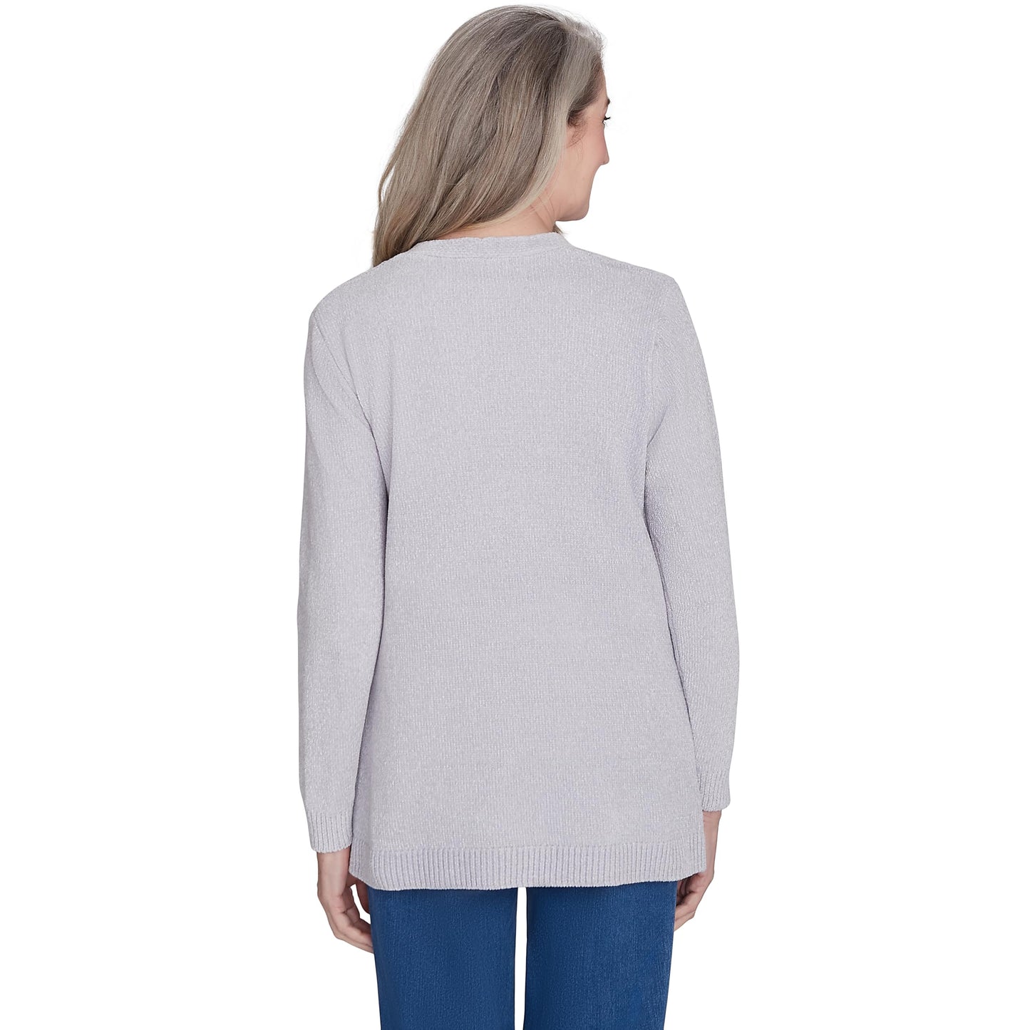 Alfred Dunner Women's Classics Chenille Cardigan with Pockets