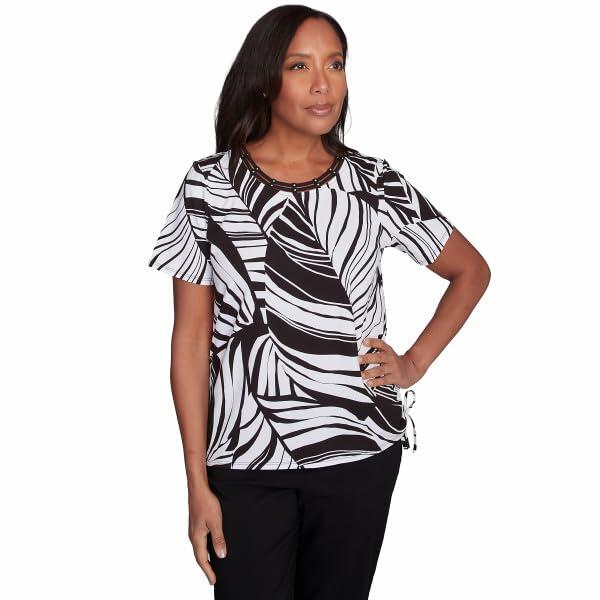 Alfreddunner Leave Print Short Sleeve Cotton Shirt