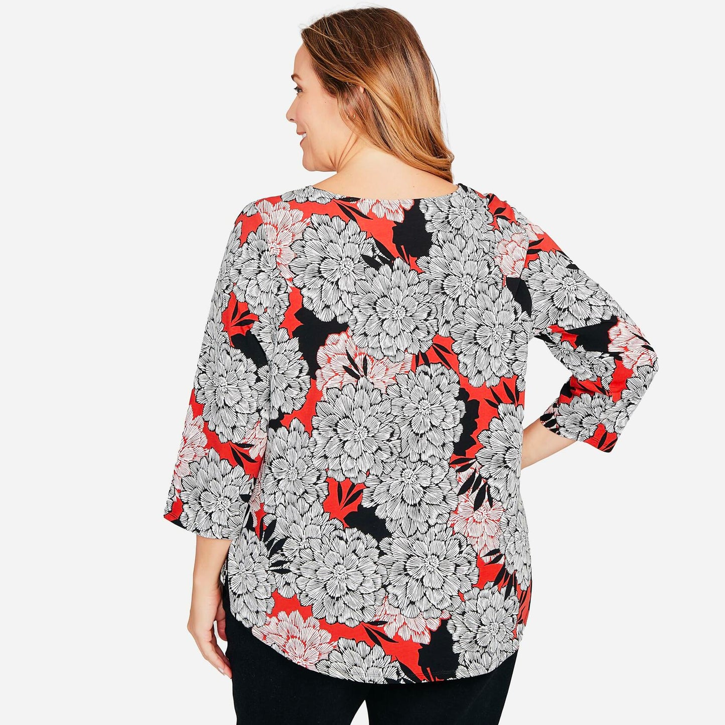 Ruby Rd. Knit Dahlia Top 3/4 Sleeve