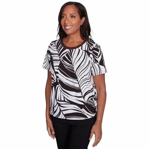 Alfreddunner Leave Print Short Sleeve Cotton Shirt