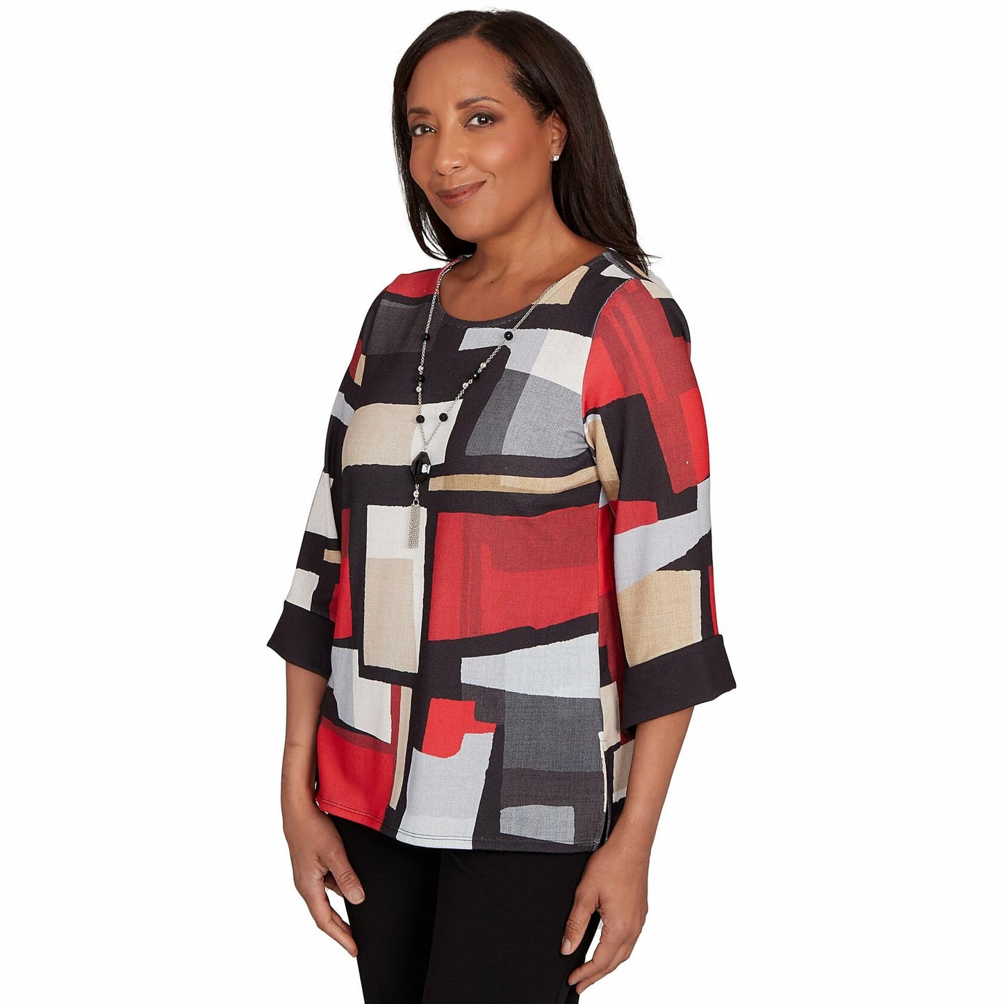 Alfred Dunner Colorblock Knit Top