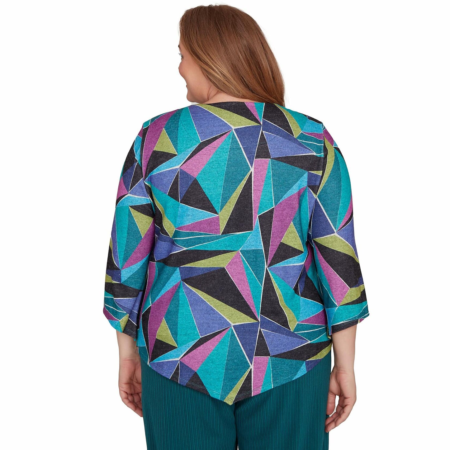 Alfred Dunner Lake Champlain Stainglaze Multicolor Top