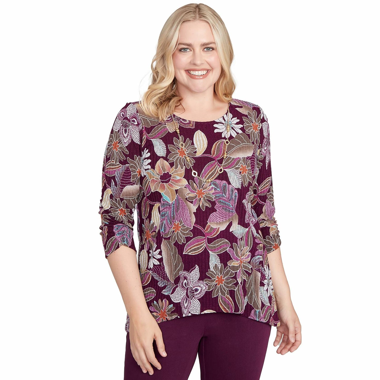 Batik Floral Melange Printed Top