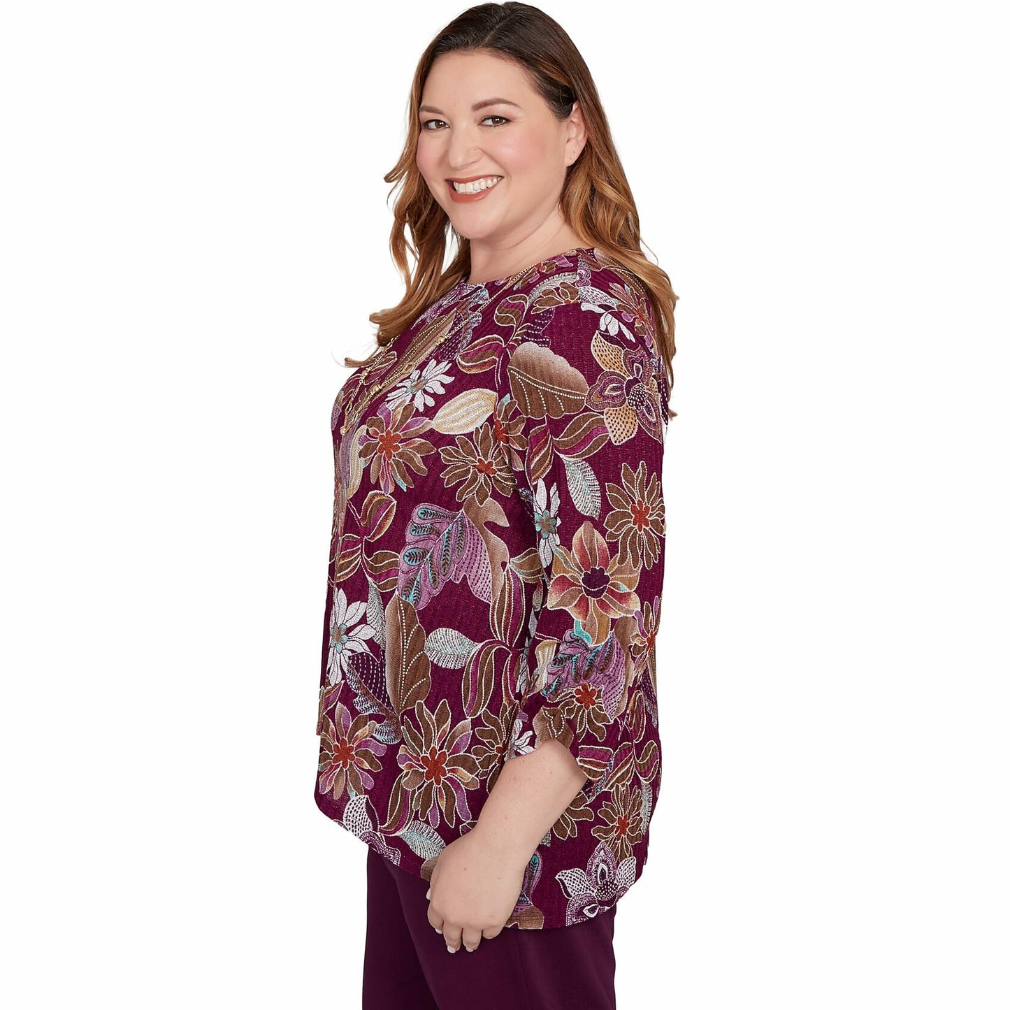 Batik Floral Melange Printed Top