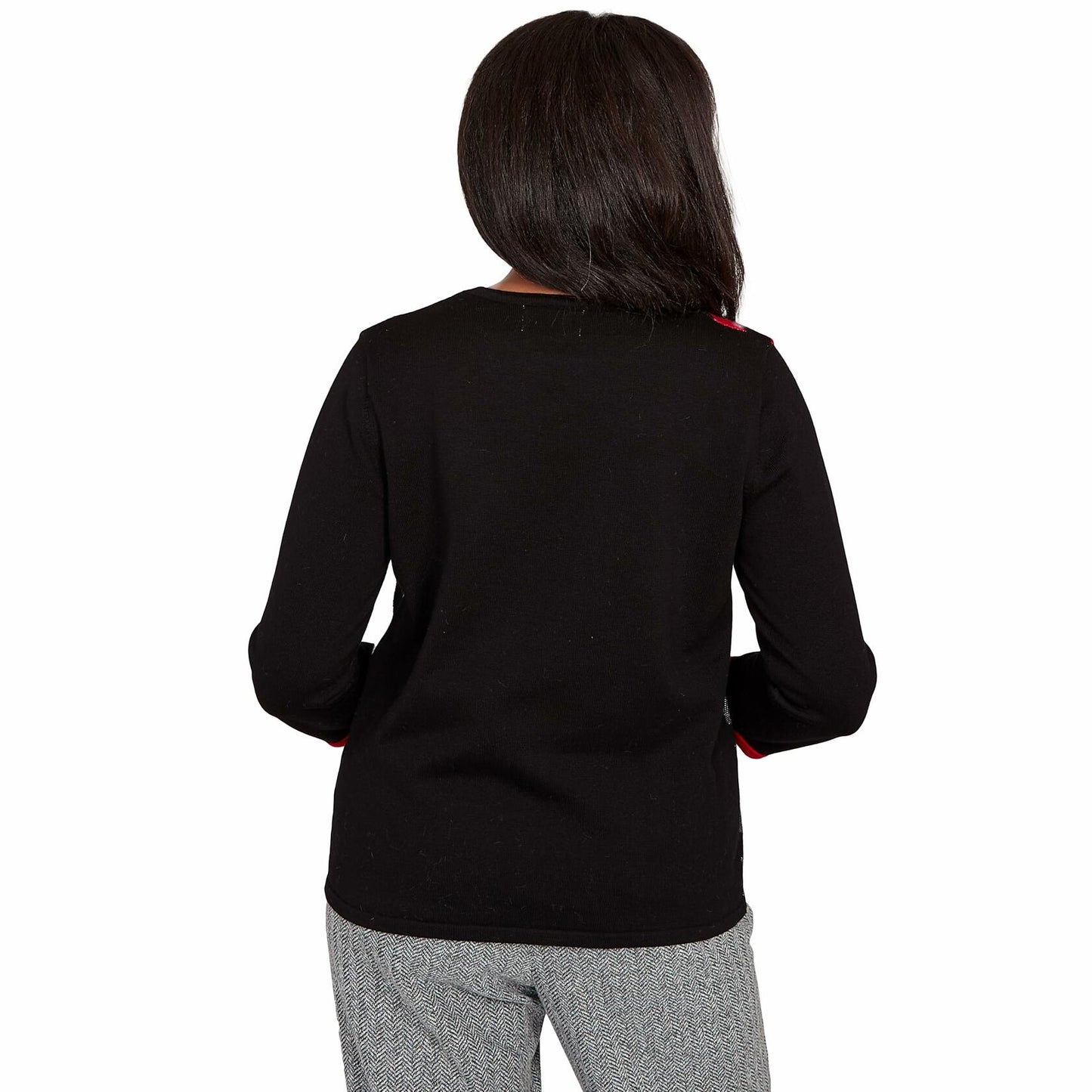 Alfred Dunner Jet Setter Zebra Colorblock Sweater