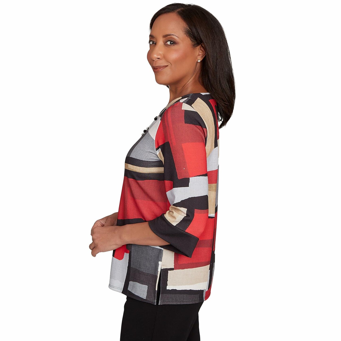 Alfred Dunner Colorblock Knit Top