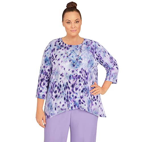 Alfred Dunner Picture Perfect Polyester Top Orchid (as1, Alpha, 3X, Plus, Regular, Plus Size, Orchid)