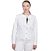 Ruby Rd. Denim Embroidered Short Jacket Runs Genirouse (US, Numeric, 10, Regular, Short, Standard, White)