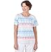 Alfred Dunner Cotton Biadre Print Top (US, Alpha, Small, Regular, Regular, Standard, Pastel)