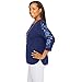 Alfred Dunner Women's Plus-Size Womens Embroidered Sweater with Detachable Necklace Size 2X Navy