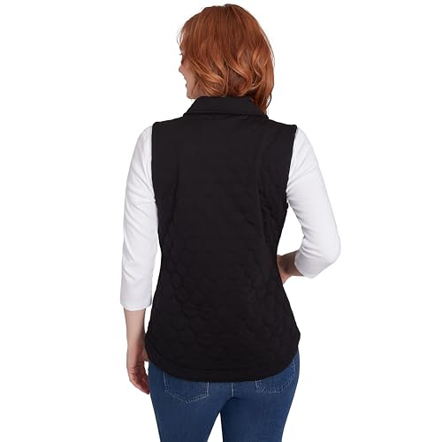 Ruby Rd. Quilted Jacket Cotton/Polyester (US, Alpha, Medium, Regular, Regular, Black)
