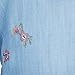 Alfred Dunner Women's Floral Embroidered Button Front Top, Size S, Light Blue