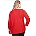 Ruby Rd. Light Weight Shiny Pullover Sweater (US, Alpha, 1X, Plus, Regular, Plus Size, Red)