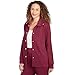 Ruby Rd. Solid Scuba With Embroidery on Sleeve (Standard, Raisin, Large)