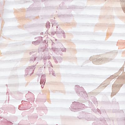 Alfred Dunner Women's Watercolor Floral Textured V-Neck Top
