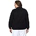 Alfred Dunner Classic Chenille W/Lurix Zippered Cardigan (US, Alpha, 2X, Plus, Regular, Plus Size, Black)