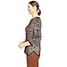 Alfred Dunner Women's Petite Womens Animal Jacquard 3/4 Sleeve Sweater Size PM Multi