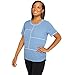 Alfred Dunner Women's Texture with OVERLOCK Stitch Size S Sky Blue