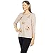 Alfred Dunner Women's Tossed Floral Top Size S Oatmeal Heather