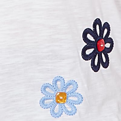 Alfred Dunner Women's Embellished Floral Button Top