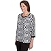 Alfred Dunner Runway Ready (US, Alpha, Small, Regular, Regular, Standard, Multi/Black)
