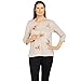 Alfred Dunner Women's Tossed Floral Top Size S Oatmeal Heather