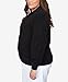 Alfred Dunner Classic Chenille W/Lurix Zippered Cardigan (US, Alpha, 2X, Plus, Regular, Plus Size, Black)