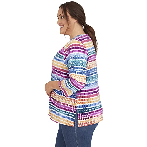 Alfred Dunner Women's Plus-Size CHICKLETS Size 3X Multi