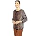 Alfred Dunner Women's Petite Womens Animal Jacquard 3/4 Sleeve Sweater Size PM Multi