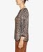 Alfred Dunner Women's Petite Womens Animal Jacquard 3/4 Sleeve Sweater Size PM Multi