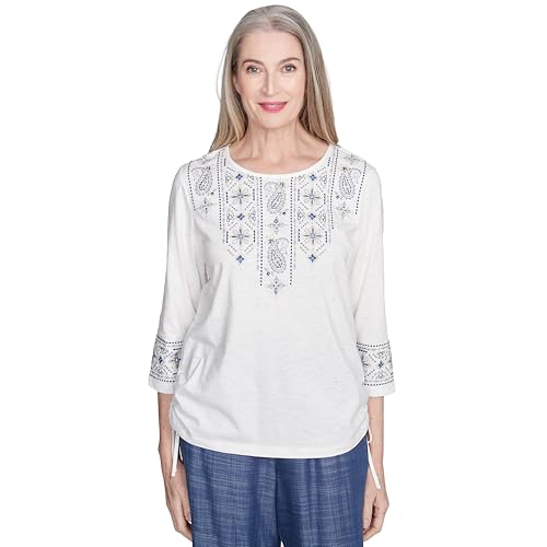 Alfred Dunner Embroidered Linear Yoke