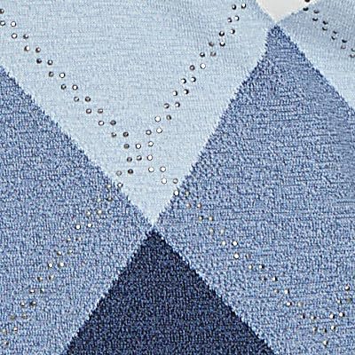 Alfred Dunner Classic Argyle Pullover Sweater Blue Large
