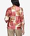 Alfred Dunner Women's Petite Texture Colorblock Split Neck Top Size PS Multi