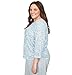 Alfred Dunner Women's Plus-Size Animal Print Ruched Hem Top with Necklace Size 2X Wedgewood