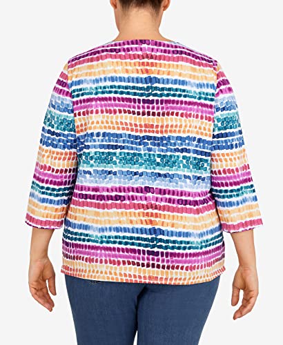 Alfred Dunner Women's Plus-Size CHICKLETS Size 3X Multi
