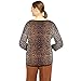 Alfred Dunner Women's Petite Womens Animal Jacquard 3/4 Sleeve Sweater Size PM Multi