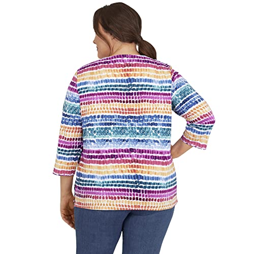 Alfred Dunner Women's Plus-Size CHICKLETS Size 3X Multi