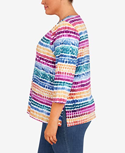 Alfred Dunner Women's Plus-Size CHICKLETS Size 3X Multi