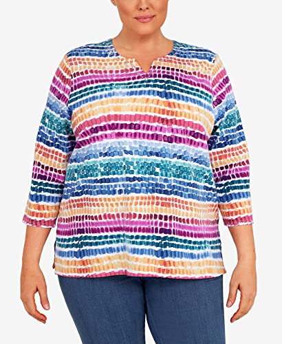 Alfred Dunner Women's Plus-Size CHICKLETS Size 3X Multi