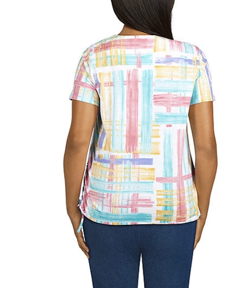 Alfred Dunner Classics Multicolored Cotton Top