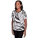 Alfred Dunner Leave Print Short Sleeve Cotton Shirt