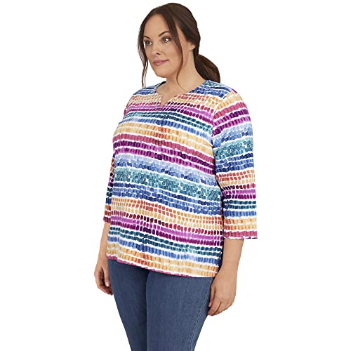 Alfred Dunner Women's Plus-Size CHICKLETS Size 3X Multi