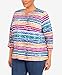 Alfred Dunner Women's Plus-Size CHICKLETS Size 3X Multi
