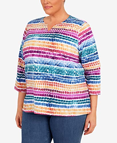 Alfred Dunner Women's Plus-Size CHICKLETS Size 3X Multi