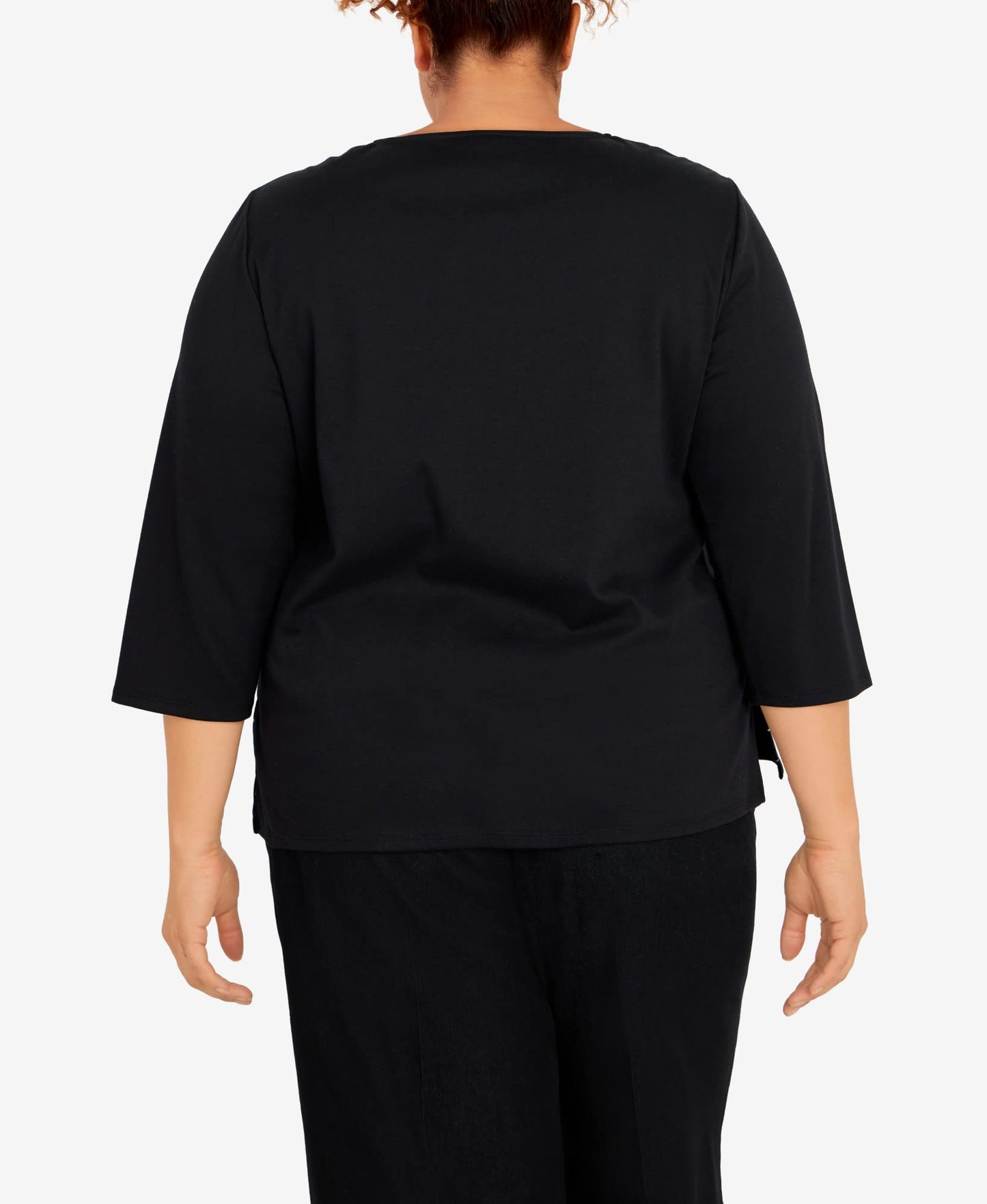Alfred Dunner Women's Swirl Embellished Knit Top