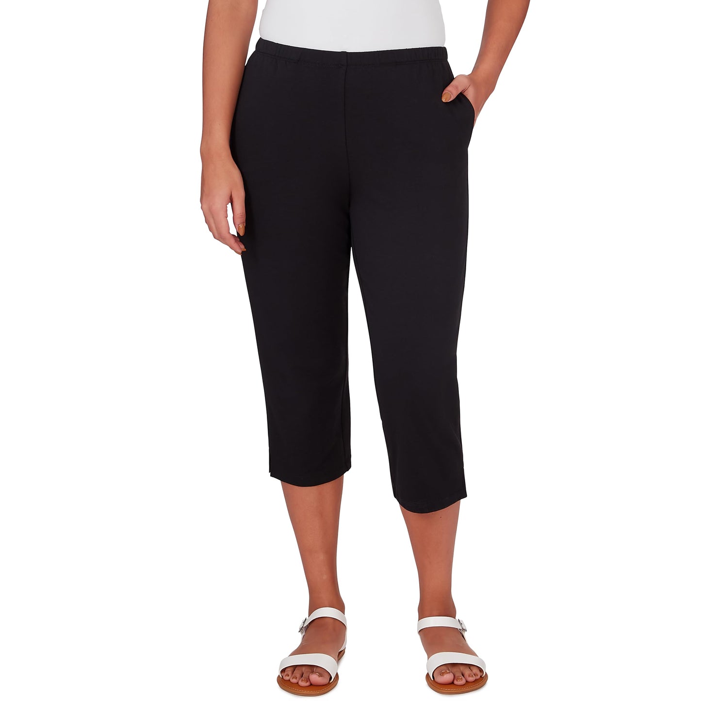 Ruby Rd. French Terry (US, Alpha, X-Large, Regular, Regular, Misses, Black)