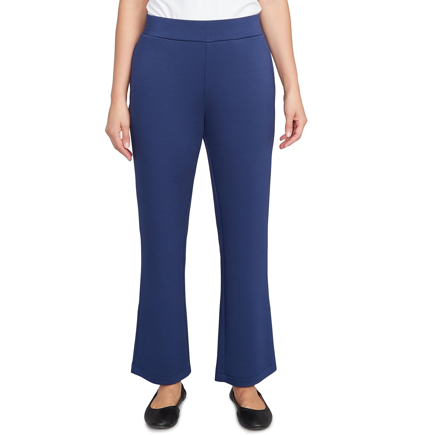 Ruby Rd. Scuba with Embroidery (US, Alpha, Large, Regular, Petite, Petite, Deep Blue)