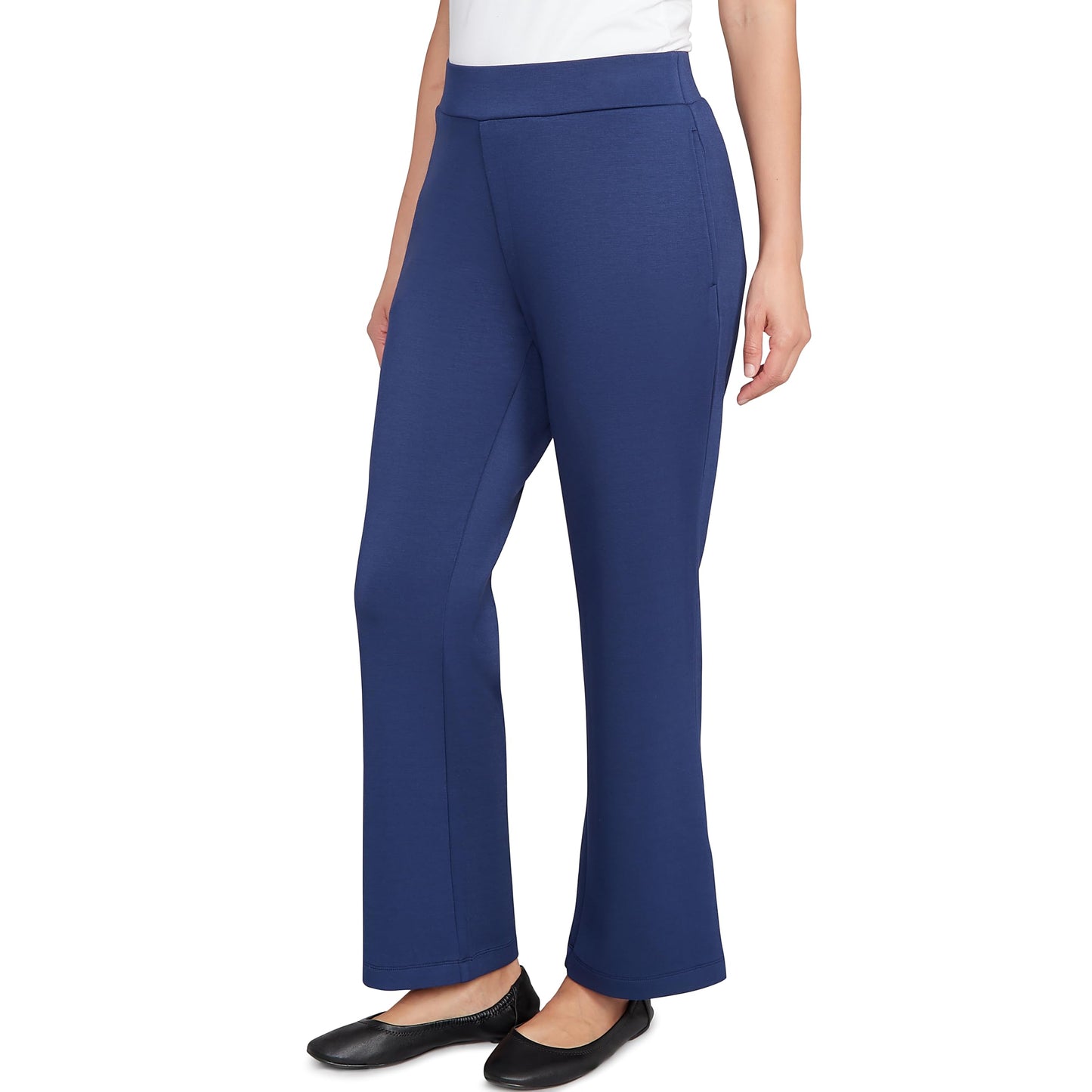 Ruby Rd. Scuba with Embroidery (US, Alpha, Large, Regular, Petite, Petite, Deep Blue)